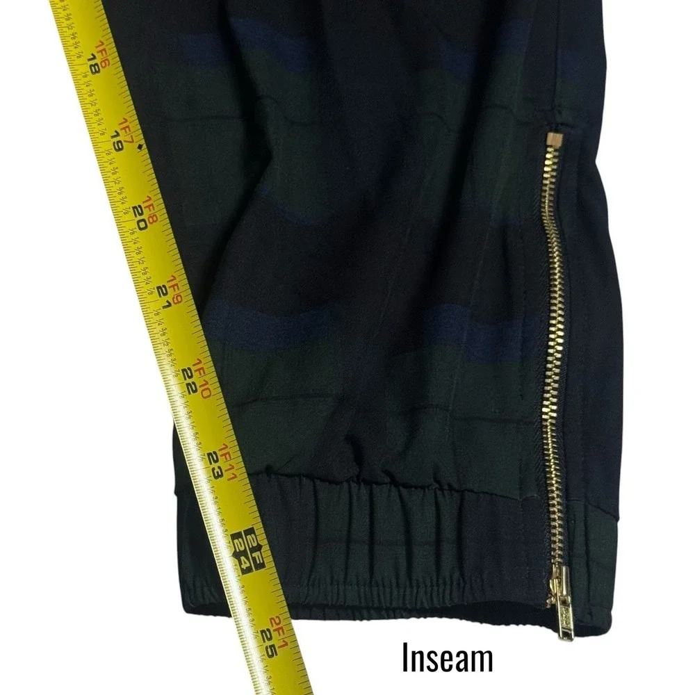 Albion Blue Green Plaid Jumpsuit Flutter Sleeve Jogger Style Preppy Comfort XL